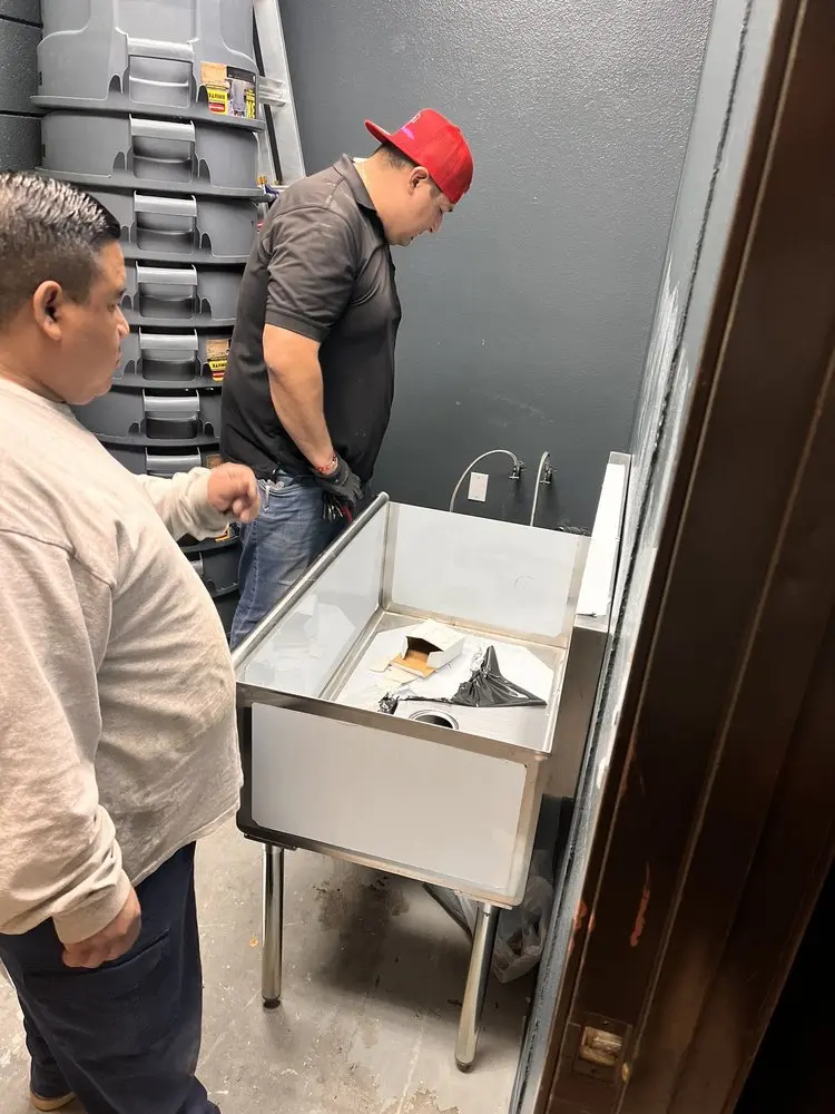 Commercial plumbing and sink installation in Delanco